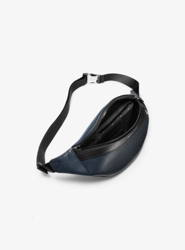 Panske Taška Na Opasok Michael Kors Greyson Pebbled Leather Sling Pack Námornícka Modrá - Tasky Michael Kors Outlet | AJNFH-7491